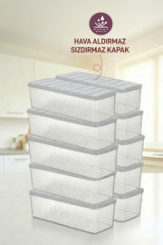 10 Adet 2 Lt. Nora Organizer Buzdolabı Buzluk Düzenleyici Saklama Kabı - Selka Home | Şık tasarımlar akıllı çözümler
