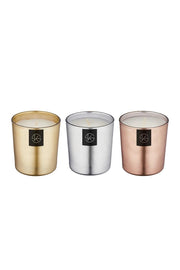 Selka Home 3'lü Miracle Cam Metalic Candle Mum - Selka Home | Şık tasarımlar akıllı çözümler