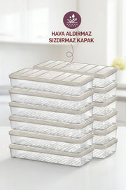 12 Adet 1 Lt. Nora Organizer Buzdolabı Buzluk Düzenleyici Saklama Kabı - Selka Home | Şık tasarımlar akıllı çözümler