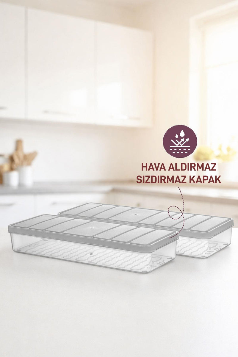 2 Adet 1 Lt. Nora Organizer Buzdolabı Buzluk Düzenleyici Saklama Kabı - Selka Home | Şık tasarımlar akıllı çözümler