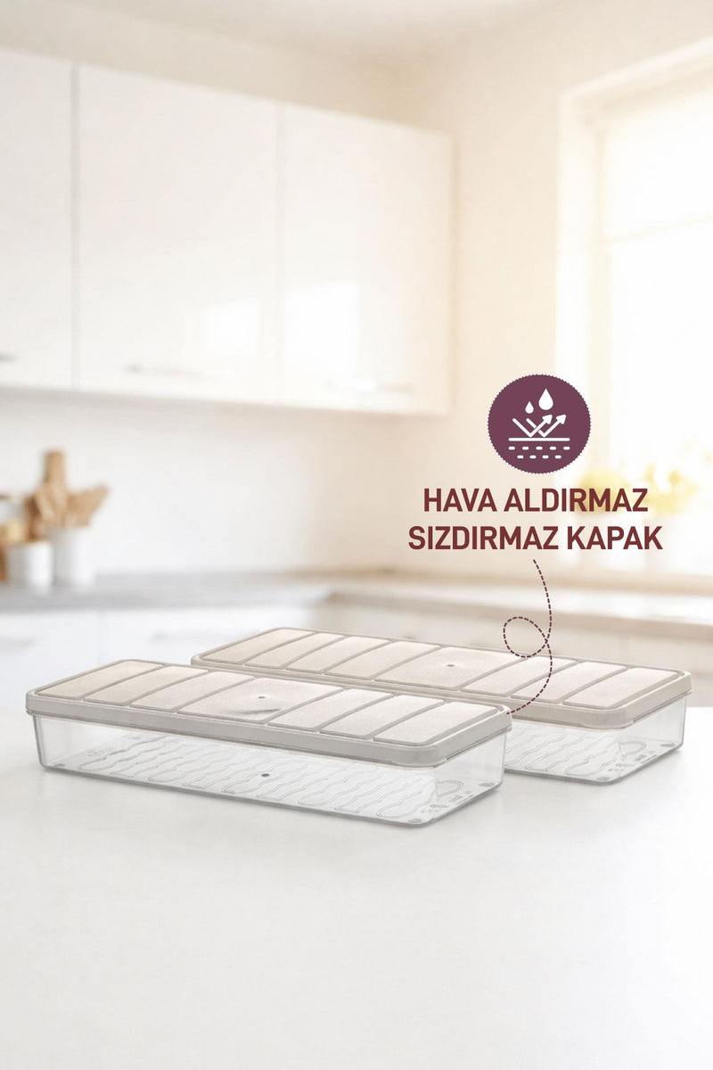 2 Adet 1 Lt. Nora Organizer Buzdolabı Buzluk Düzenleyici Saklama Kabı - Selka Home | Şık tasarımlar akıllı çözümler