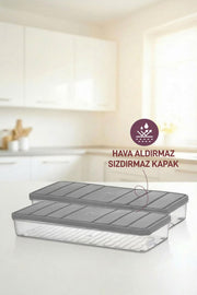 2 Adet 1 Lt. Nora Organizer Buzdolabı Buzluk Düzenleyici Saklama Kabı - Selka Home | Şık tasarımlar akıllı çözümler