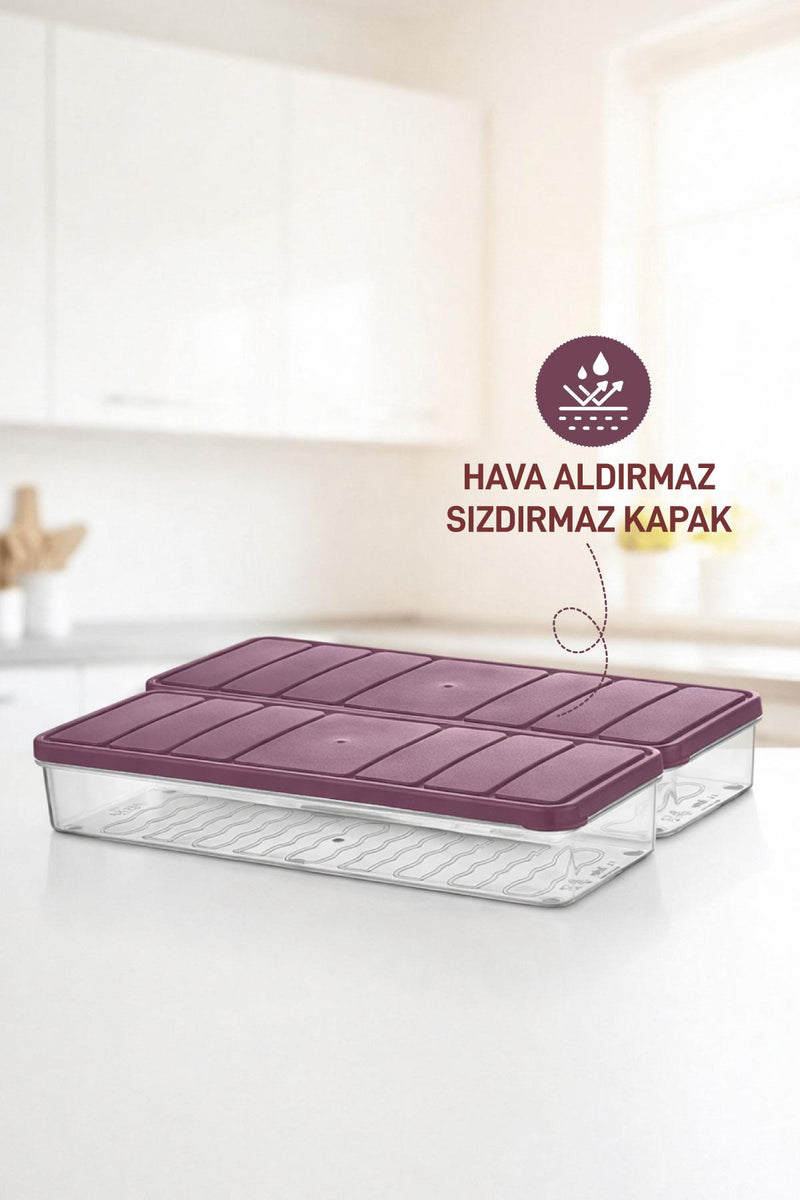 2 Adet 1 Lt. Nora Organizer Buzdolabı Buzluk Düzenleyici Saklama Kabı - Selka Home | Şık tasarımlar akıllı çözümler