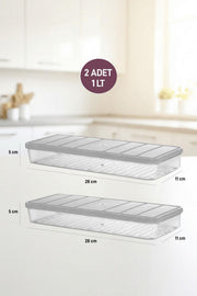 2 Adet 1 Lt. Nora Organizer Buzdolabı Buzluk Düzenleyici Saklama Kabı - Selka Home | Şık tasarımlar akıllı çözümler