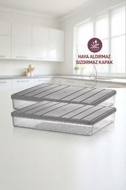 2 Adet 2,25 Lt. Nora Organizer Buzdolabı Buzluk Düzenleyici Saklama Kabı - Selka Home | Şık tasarımlar akıllı çözümler