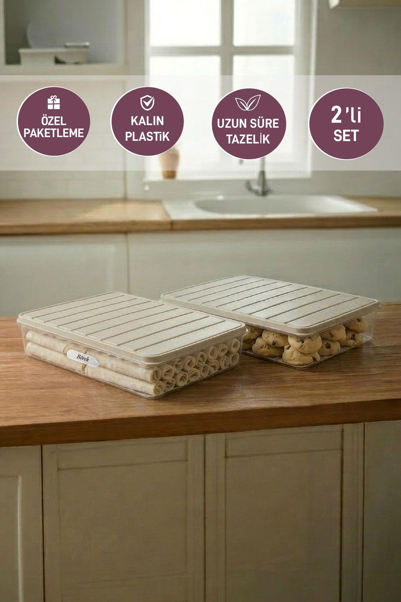 2 Adet 2,25 Lt. Nora Organizer Buzdolabı Buzluk Düzenleyici Saklama Kabı - Selka Home | Şık tasarımlar akıllı çözümler