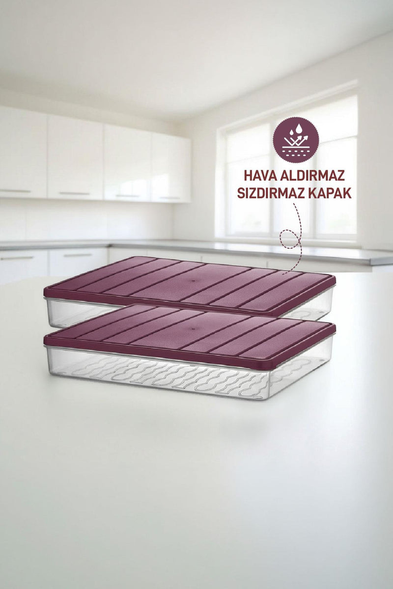 2 Adet 2,25 Lt. Nora Organizer Buzdolabı Buzluk Düzenleyici Saklama Kabı - Selka Home | Şık tasarımlar akıllı çözümler