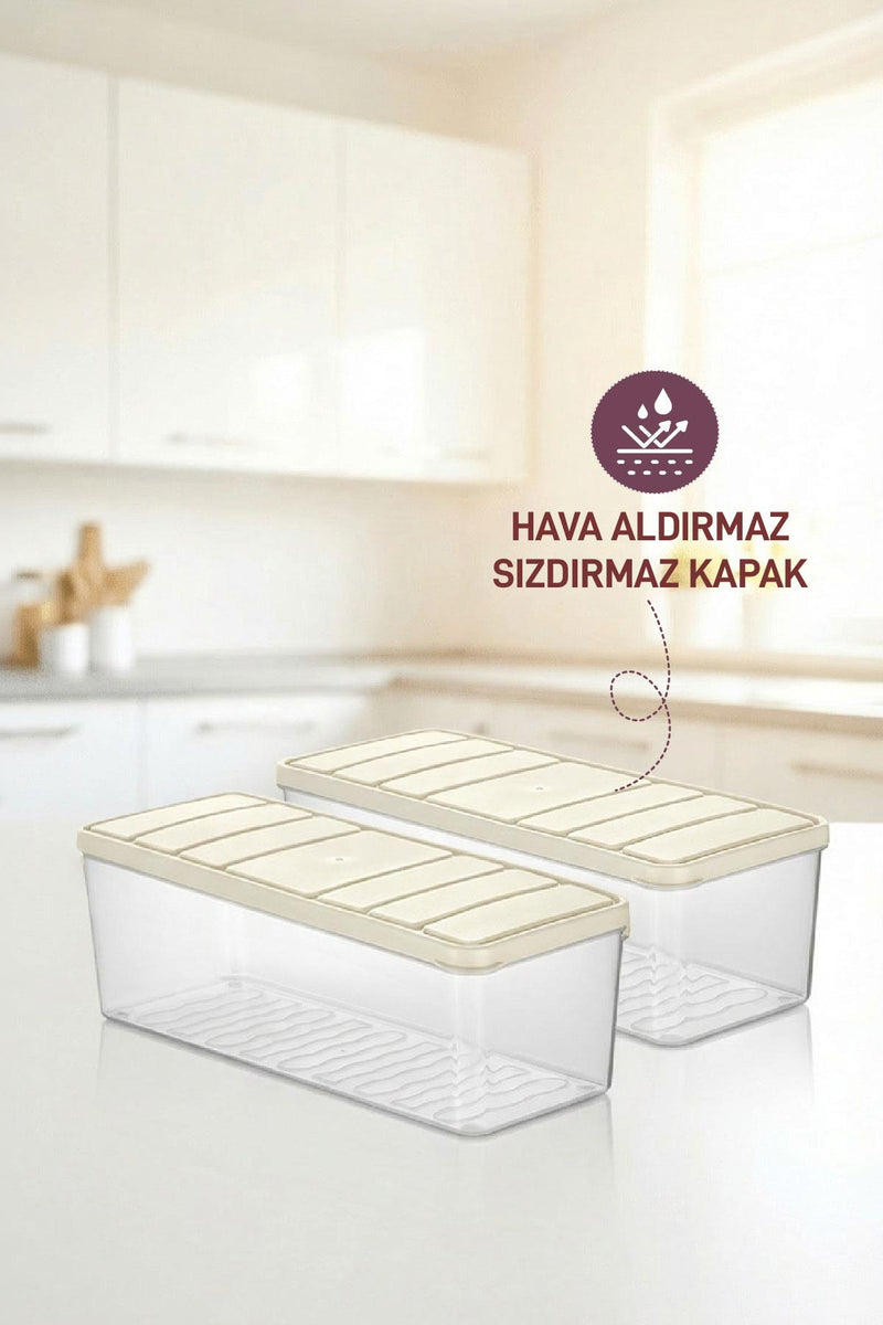 2 Adet 2 Lt. Nora Organizer Buzdolabı Buzluk Düzenleyici Saklama Kabı - Selka Home | Şık tasarımlar akıllı çözümler