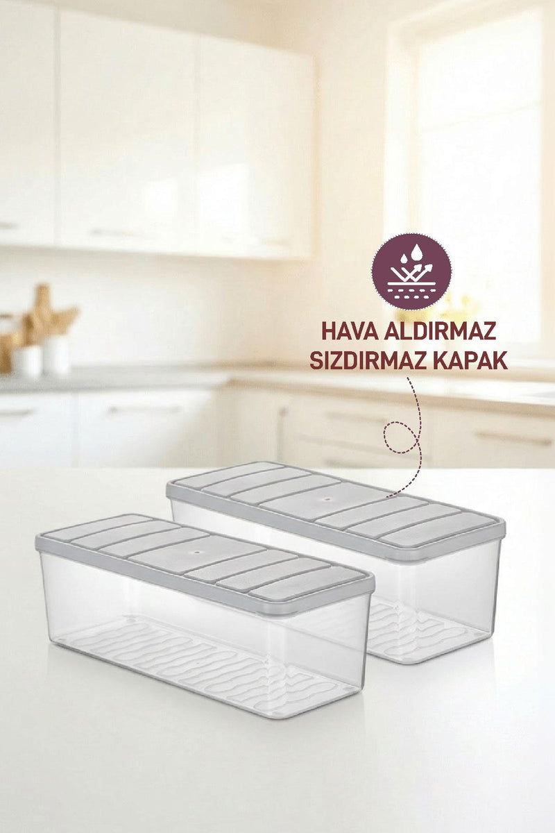 2 Adet 2 Lt. Nora Organizer Buzdolabı Buzluk Düzenleyici Saklama Kabı - Selka Home | Şık tasarımlar akıllı çözümler
