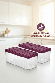 2 Adet 2 Lt. Nora Organizer Buzdolabı Buzluk Düzenleyici Saklama Kabı - Selka Home | Şık tasarımlar akıllı çözümler