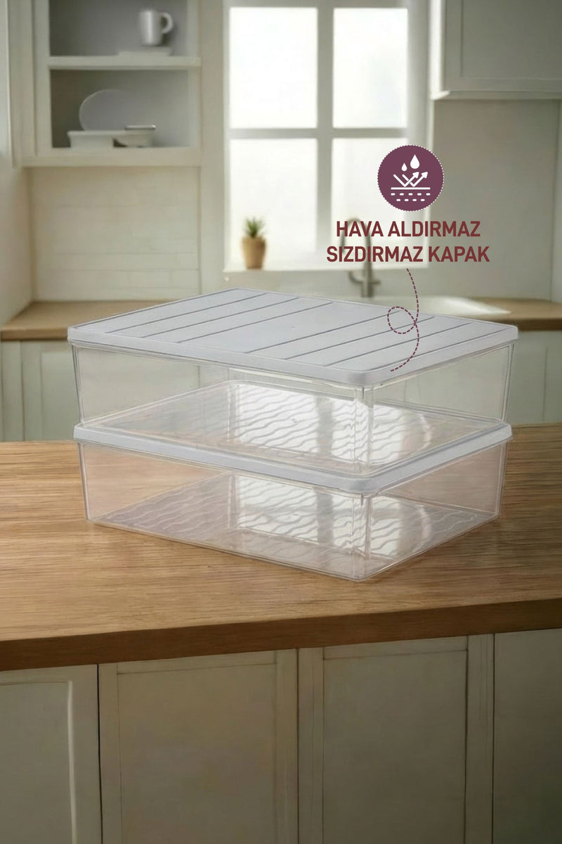 2 Adet 4 Lt. Nora Organizer Buzdolabı Buzluk Düzenleyici Saklama Kabı - Selka Home | Şık tasarımlar akıllı çözümler