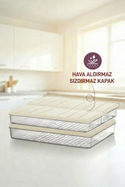 3'lü Set ( 1 Adet 2,25 2 Adet 1 Lt. ) Nora Organizer Buzdolabı Buzluk Düzenleyici Saklama Kabı - Selka Home | Şık tasarımlar akıllı çözümler