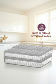 3'lü Set ( 1 Adet 2,25 2 Adet 1 Lt. ) Nora Organizer Buzdolabı Buzluk Düzenleyici Saklama Kabı - Selka Home | Şık tasarımlar akıllı çözümler