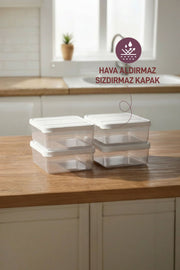 4 Adet 0.5 Lt. Nora Organizer Buzdolabı Buzluk Düzenleyici Saklama Kabı - Selka Home | Şık tasarımlar akıllı çözümler