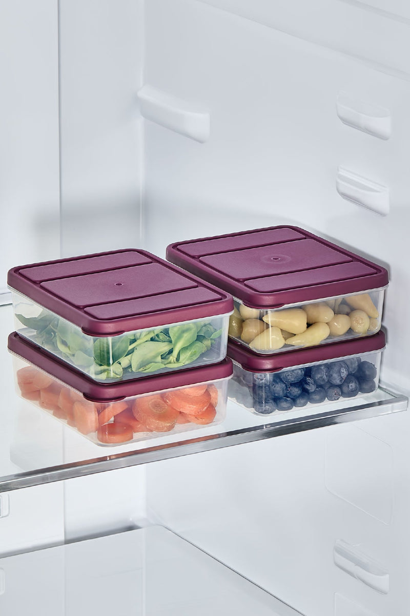 4 Adet 0.5 Lt. Nora Organizer Buzdolabı Buzluk Düzenleyici Saklama Kabı - Selka Home | Şık tasarımlar akıllı çözümler