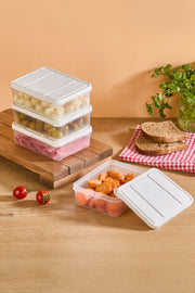 4 Adet 0.5 Lt. Nora Organizer Buzdolabı Buzluk Düzenleyici Saklama Kabı - Selka Home | Şık tasarımlar akıllı çözümler