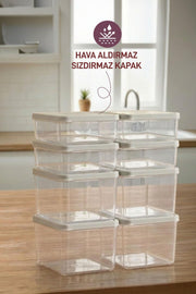 4 Adet 0.5 ve 4 Adet Derin 1 Lt. Nora Organizer Buzdolabı Buzluk Düzenleyici Saklama Kabı - Selka Home | Şık tasarımlar akıllı çözümler