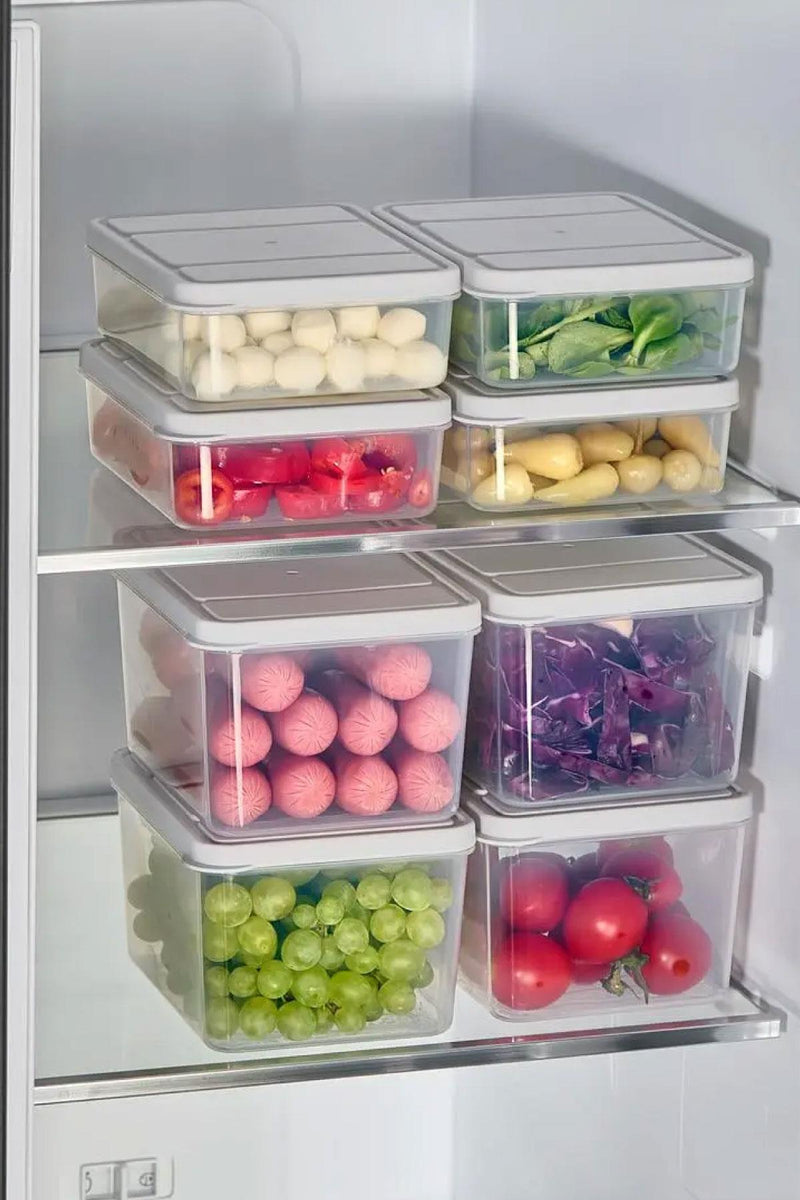 4 Adet 0.5 ve 4 Adet Derin 1 Lt. Nora Organizer Buzdolabı Buzluk Düzenleyici Saklama Kabı - Selka Home | Şık tasarımlar akıllı çözümler