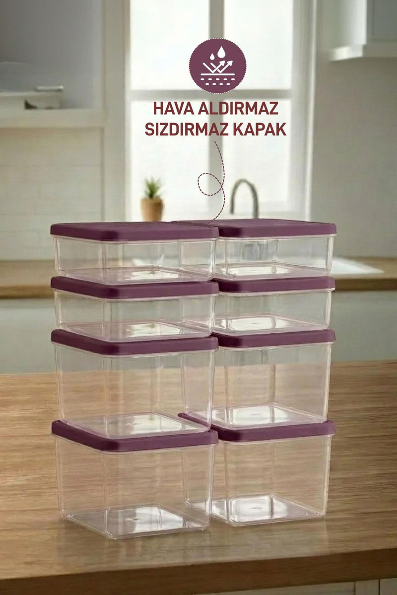 4 Adet 0.5 ve 4 Adet Derin 1 Lt. Nora Organizer Buzdolabı Buzluk Düzenleyici Saklama Kabı - Selka Home | Şık tasarımlar akıllı çözümler