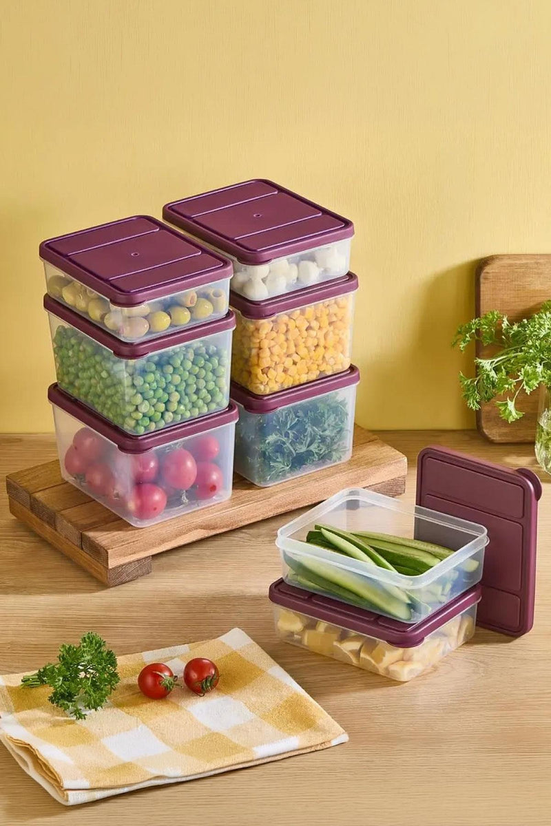 4 Adet 0.5 ve 4 Adet Derin 1 Lt. Nora Organizer Buzdolabı Buzluk Düzenleyici Saklama Kabı - Selka Home | Şık tasarımlar akıllı çözümler