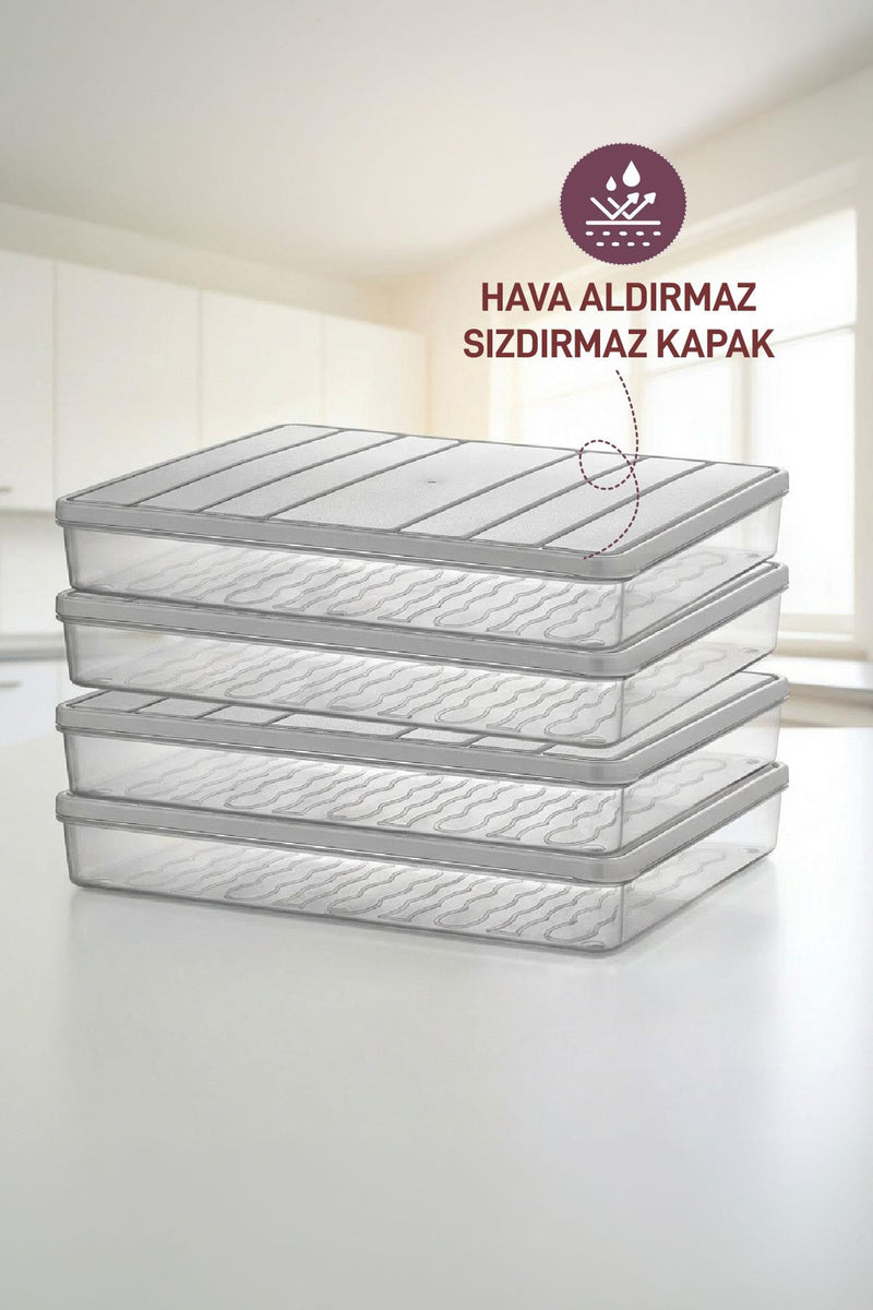 4 Adet 2,25 Lt. Nora Organizer Buzdolabı Buzluk Düzenleyici Saklama Kabı - Selka Home | Şık tasarımlar akıllı çözümler