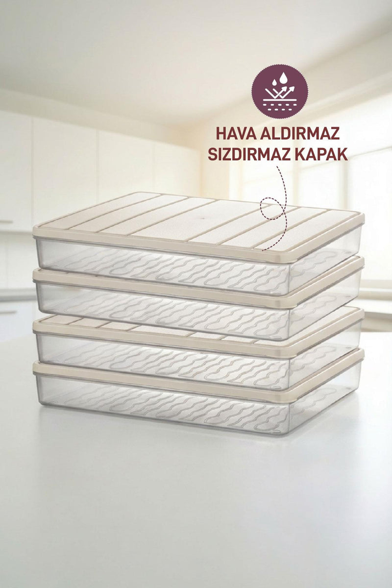 4 Adet 2,25 Lt. Nora Organizer Buzdolabı Buzluk Düzenleyici Saklama Kabı - Selka Home | Şık tasarımlar akıllı çözümler