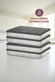 4 Adet 2,25 Lt. Nora Organizer Buzdolabı Buzluk Düzenleyici Saklama Kabı - Selka Home | Şık tasarımlar akıllı çözümler