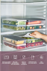 4 Adet 2,25 Lt. Nora Organizer Buzdolabı Buzluk Düzenleyici Saklama Kabı - Selka Home | Şık tasarımlar akıllı çözümler