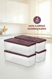 4 Adet 2 Lt. Nora Organizer Buzdolabı Buzluk Düzenleyici Saklama Kabı - Selka Home | Şık tasarımlar akıllı çözümler