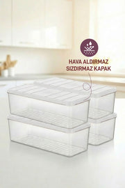 4 Adet 2 Lt. Nora Organizer Buzdolabı Buzluk Düzenleyici Saklama Kabı - Selka Home | Şık tasarımlar akıllı çözümler