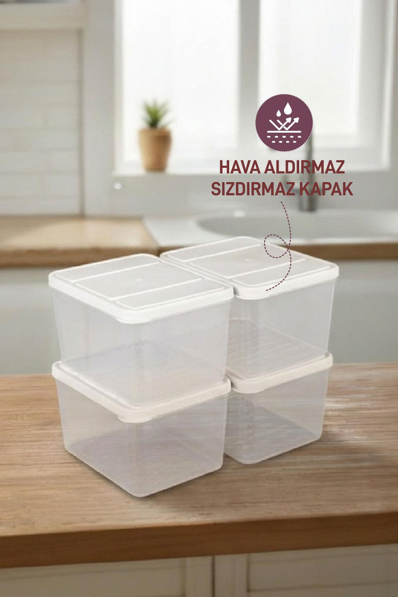 4 Adet Derin 1 Lt. Nora Organizer Buzdolabı Buzluk Düzenleyici Saklama Kabı - Selka Home | Şık tasarımlar akıllı çözümler