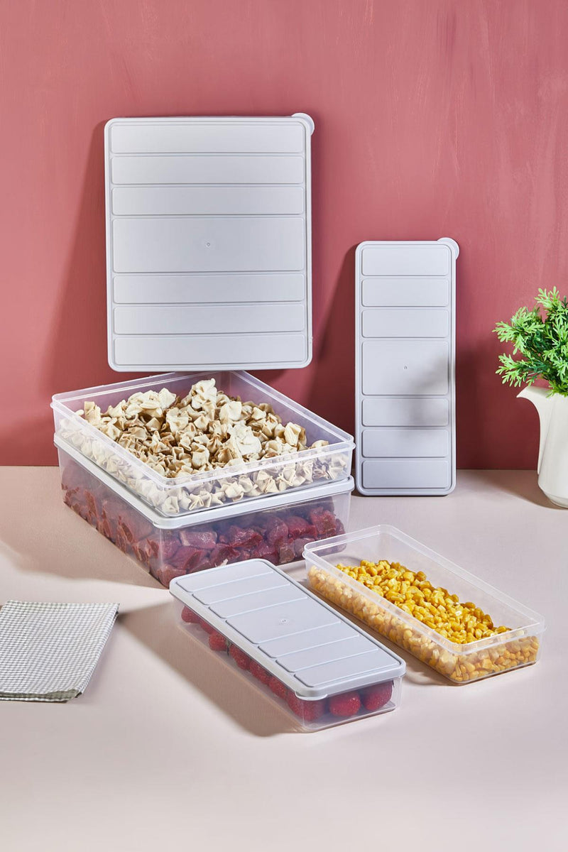 4'lü Set Nora Organizer Buzdolabı Buzluk Düzenleyici Saklama Kabı( 1 Ad. 4 Lt. 1 Ad. 2,25 Lt. 2 Ad. 1 Lt. ) - Selka Home | Şık tasarımlar akıllı çözümler
