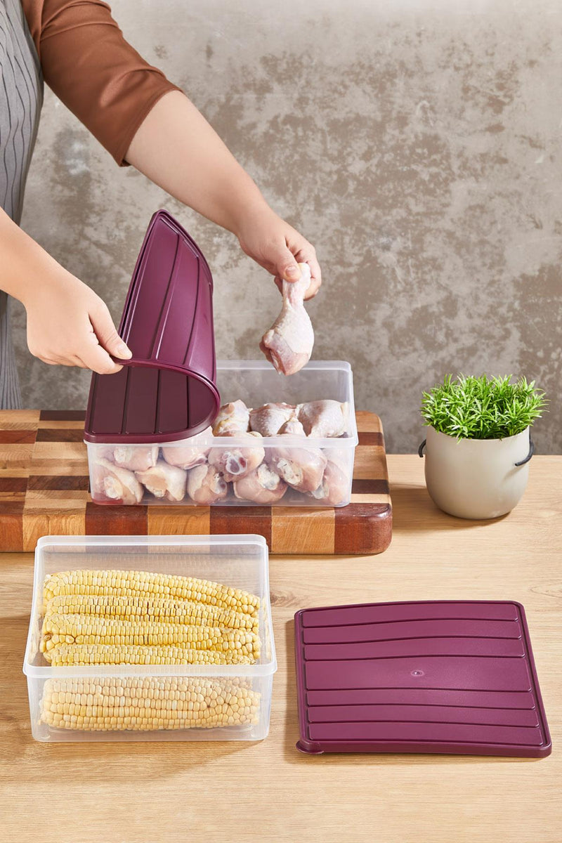 4'lü Set Nora Organizer Buzdolabı Buzluk Düzenleyici Saklama Kabı( 1 Ad. 4 Lt. 1 Ad. 2,25 Lt. 2 Ad. 1 Lt. ) - Selka Home | Şık tasarımlar akıllı çözümler