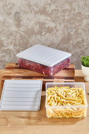 4'lü Set Nora Organizer Buzdolabı Buzluk Düzenleyici Saklama Kabı( 1 Ad. 4 Lt. 1 Ad. 2,25 Lt. 2 Ad. 1 Lt. ) - Selka Home | Şık tasarımlar akıllı çözümler