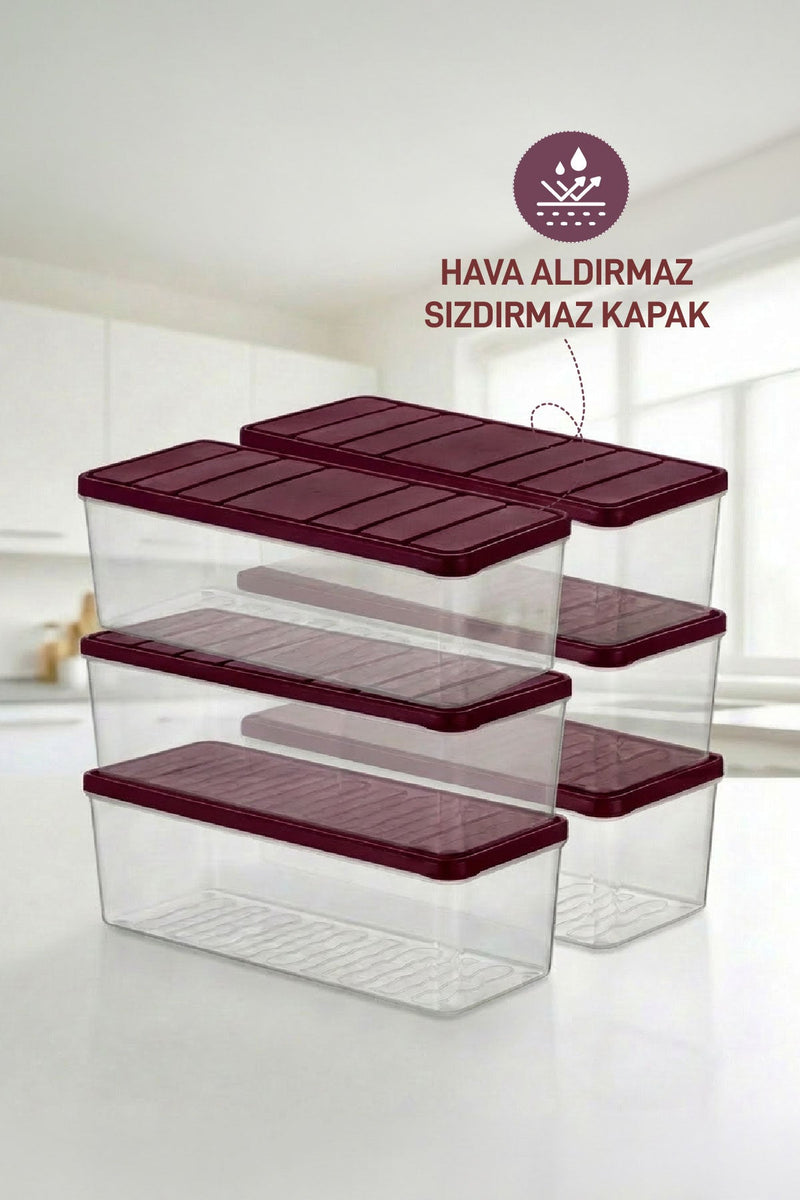6 Adet 2 Lt. Nora Organizer Buzdolabı Buzluk Düzenleyici Saklama Kabı - Selka Home | Şık tasarımlar akıllı çözümler
