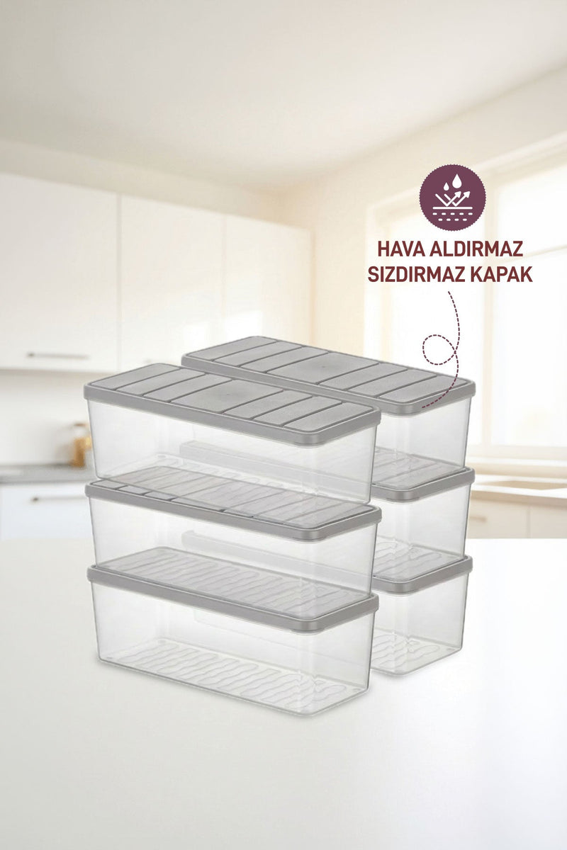 6 Adet 2 Lt. Nora Organizer Buzdolabı Buzluk Düzenleyici Saklama Kabı - Selka Home | Şık tasarımlar akıllı çözümler