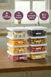 8 Adet 0.5 Lt. Nora Organizer Buzdolabı Buzluk Düzenleyici Saklama Kabı - Selka Home | Şık tasarımlar akıllı çözümler