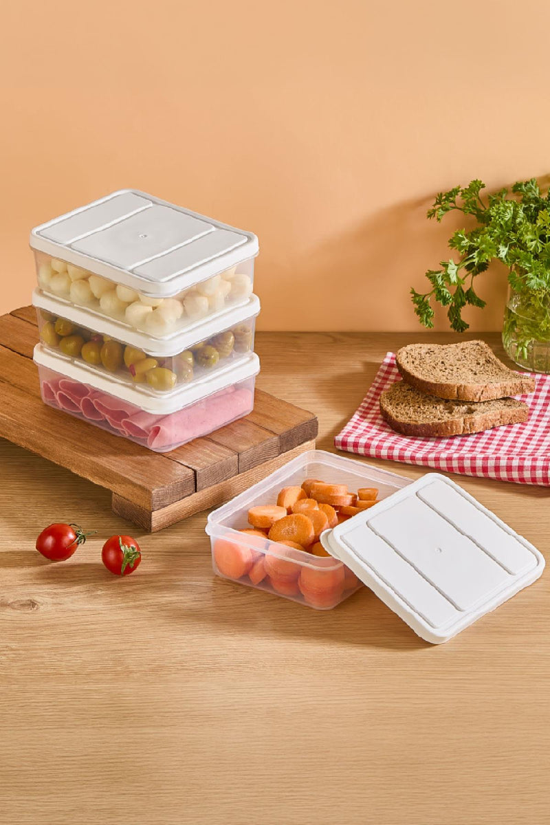 8 Adet 0.5 Lt. Nora Organizer Buzdolabı Buzluk Düzenleyici Saklama Kabı - Selka Home | Şık tasarımlar akıllı çözümler