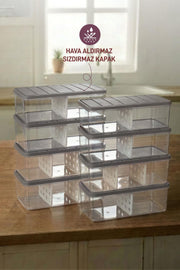 8 Adet 2 Lt. Nora Bölmeli Organizer Buzdolabı Buzluk Düzenleyici Saklama Kabı - Selka Home | Şık tasarımlar akıllı çözümler