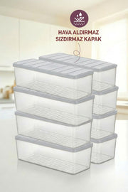 8 Adet 2 Lt. Nora Organizer Buzdolabı Buzluk Düzenleyici Saklama Kabı - Selka Home | Şık tasarımlar akıllı çözümler