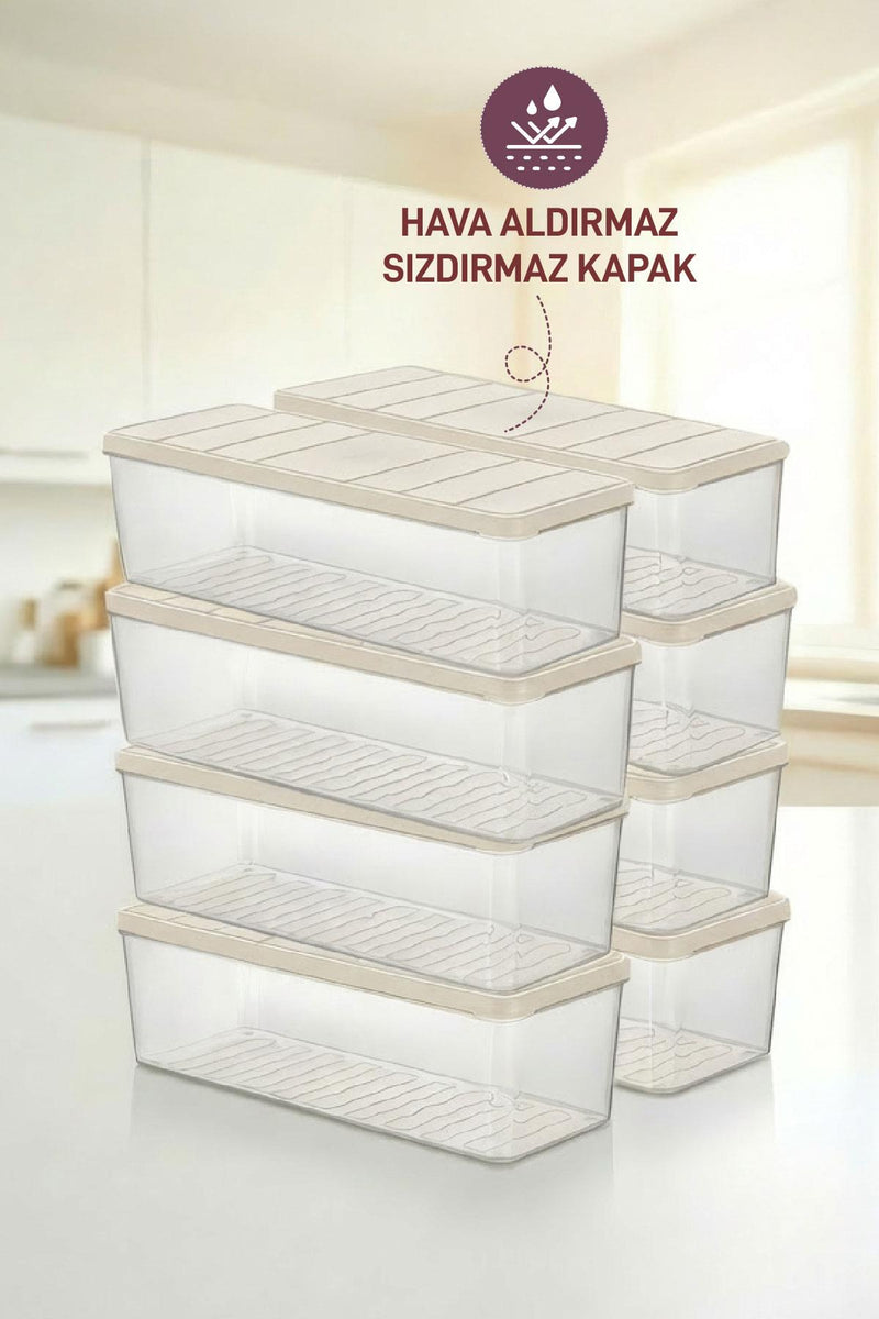8 Adet 2 Lt. Nora Organizer Buzdolabı Buzluk Düzenleyici Saklama Kabı - Selka Home | Şık tasarımlar akıllı çözümler