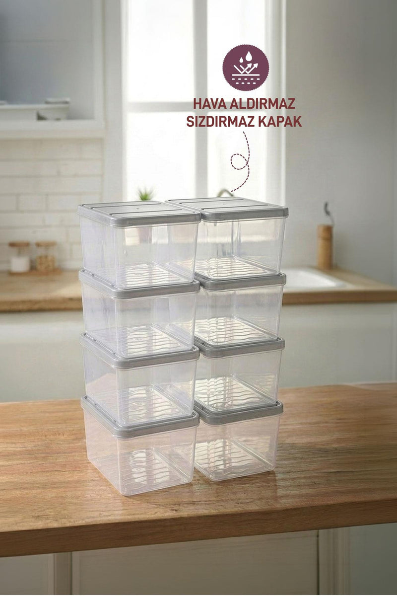 8 Adet Derin 1 Lt. Nora Organizer Buzdolabı Buzluk Düzenleyici Saklama Kabı - Selka Home | Şık tasarımlar akıllı çözümler