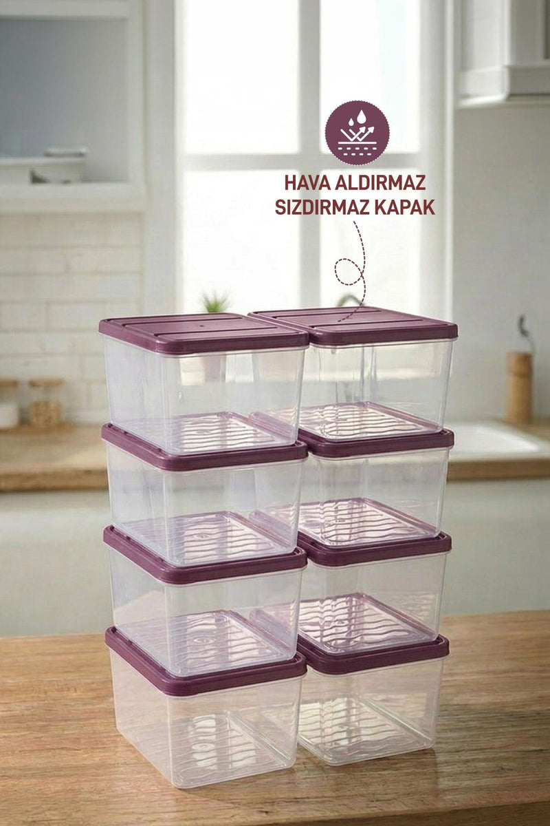 8 Adet Derin 1 Lt. Nora Organizer Buzdolabı Buzluk Düzenleyici Saklama Kabı - Selka Home | Şık tasarımlar akıllı çözümler