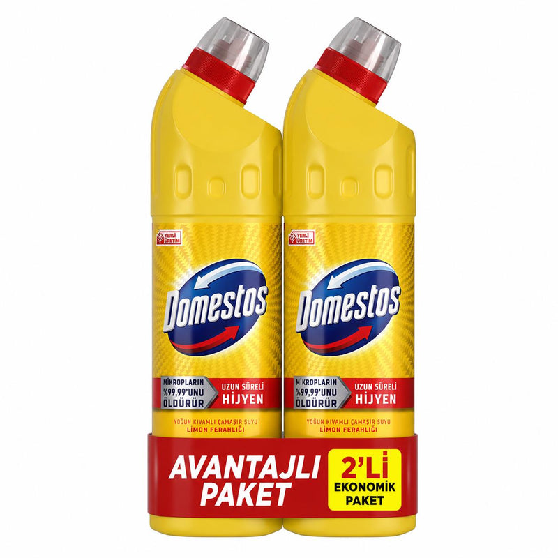 Domestos Limon Ferahlığı Yoğun Kıvamlı Çamaşır Suyu 750 ml x 2'li Ekonomik Paket - Selka Home | Şık tasarımlar akıllı çözümler