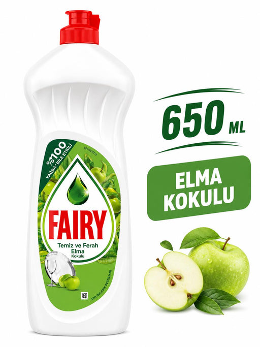 Fairy Temiz ve Ferah Elma Kokulu Sıvı Bulaşık Deterjanı 650 ml - Selka Home | Şık tasarımlar akıllı çözümler