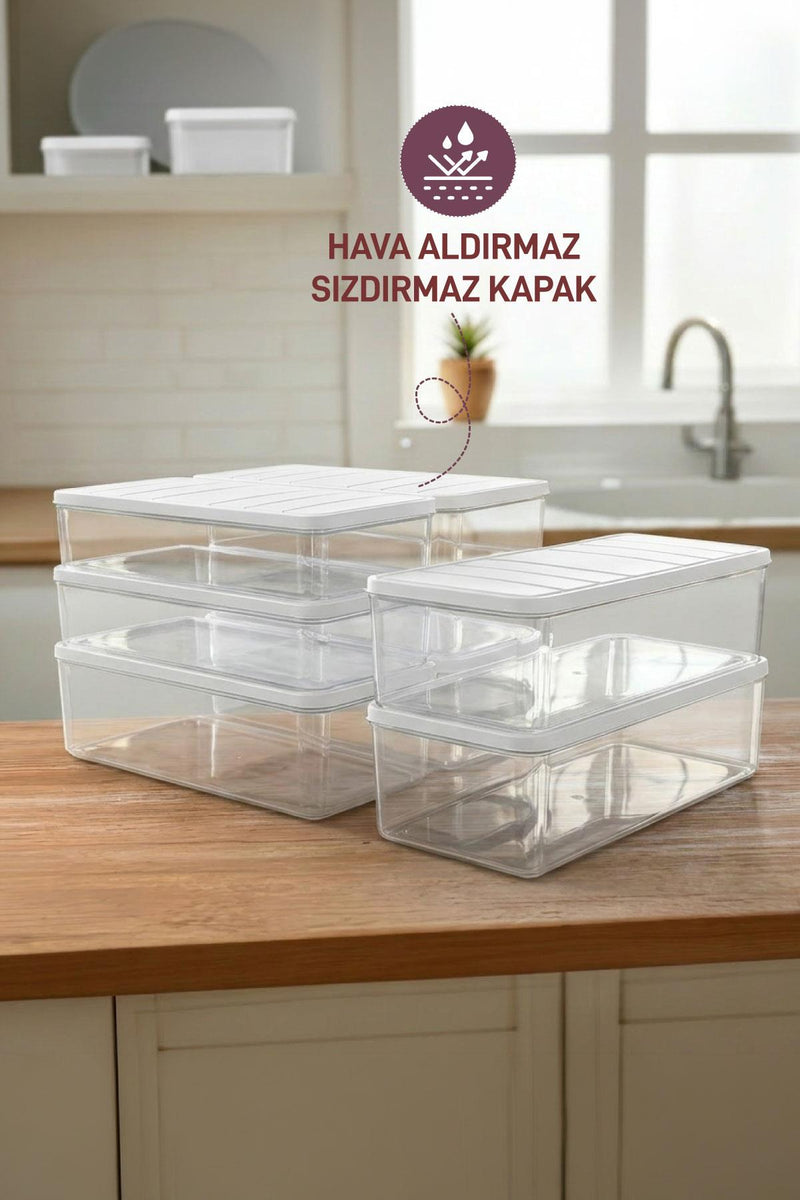Nora Büyük Set ( 1 Adet 4 Lt. 1 Adet 2,25 2 Adet 1 Lt. 2 Adet 2 Lt. ) - Selka Home | Şık tasarımlar akıllı çözümler