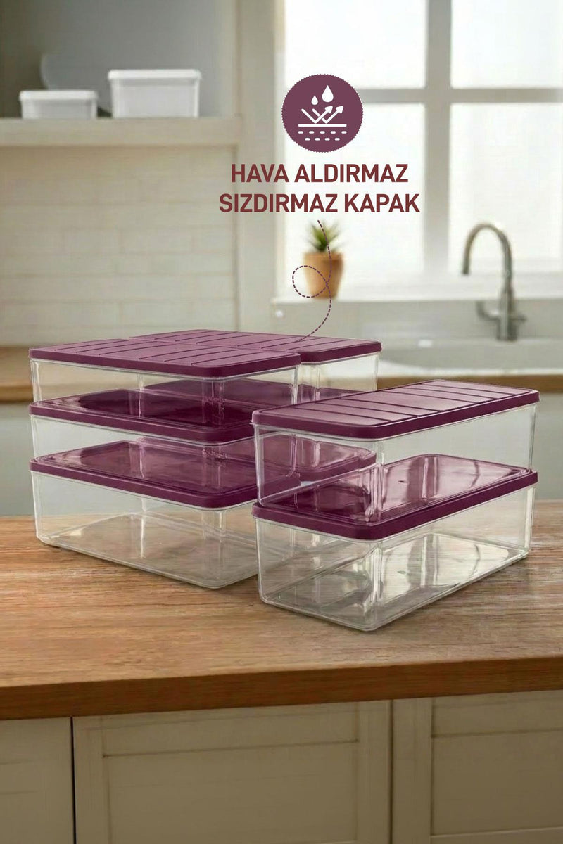 Nora Büyük Set ( 1 Adet 4 Lt. 1 Adet 2,25 2 Adet 1 Lt. 2 Adet 2 Lt. ) - Selka Home | Şık tasarımlar akıllı çözümler