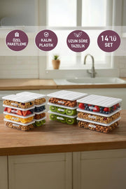 Nora Ramazan Saklama Seti –14 Parça (6 Adet 2.25 Lt.+ 8 Adet 1 Lt.) - Selka Home | Şık tasarımlar akıllı çözümler