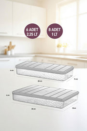 Nora Ramazan Saklama Seti –14 Parça (6 Adet 2.25 Lt.+ 8 Adet 1 Lt.) - Selka Home | Şık tasarımlar akıllı çözümler