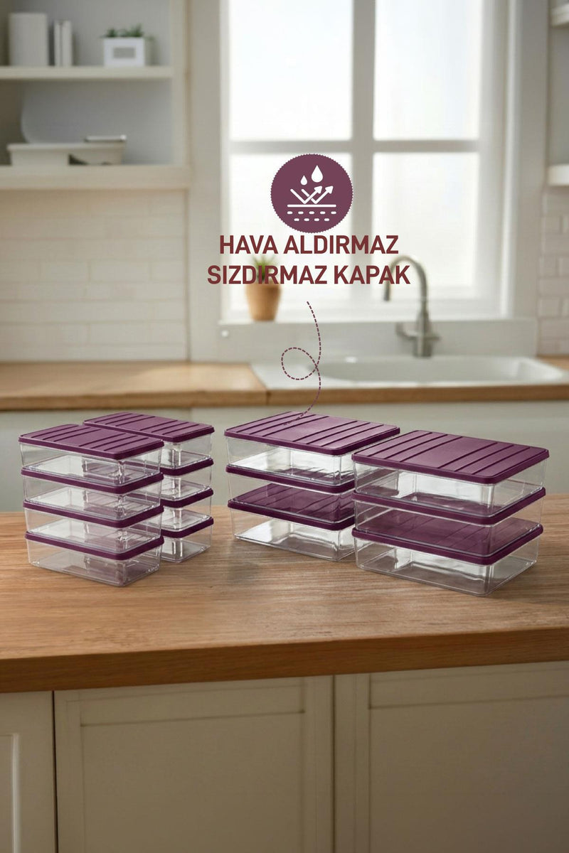 Nora Ramazan Saklama Seti –14 Parça (6 Adet 2.25 Lt.+ 8 Adet 1 Lt.) - Selka Home | Şık tasarımlar akıllı çözümler